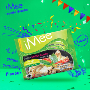 iMee Instant Packet Noodles with 7 Flavors (Chicken/Beef/Shrimp/Vegetable/TomYum/GreenCurry/RedCurry) Product of Thailand