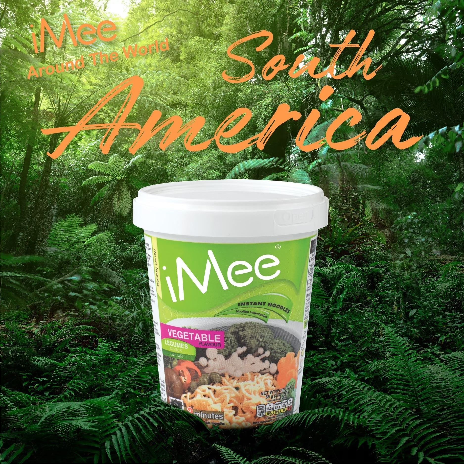 iMee Cup Instant Noodles with 6 Flavors (Chicken/Beef/Shrimp/Vegetable/TomYum/GreenCurry) Product of Thailand