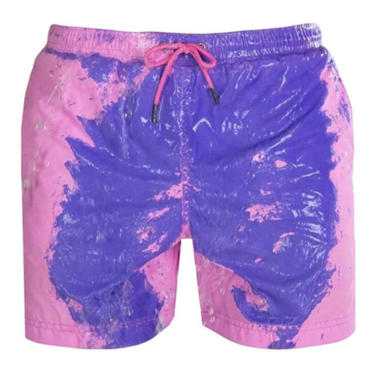 Custom Swimwear Men Quick Dry Color Changing Swimwear Shorts Swim Trunks For Men Custom logo swimming short's New Popular men