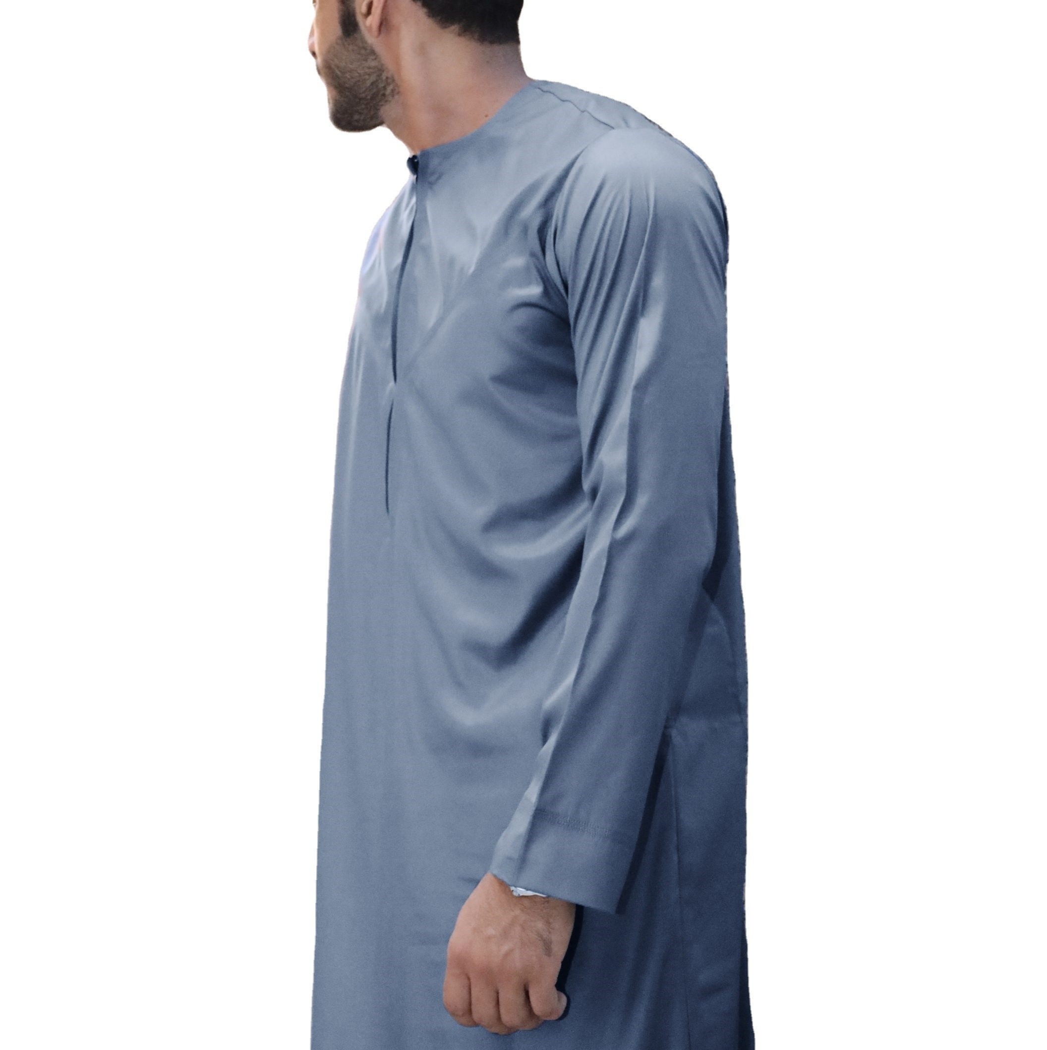 Hot Sale Best Selling Islamic Clothing Men Thobe Muslim Arabic Thobe Wholesale jubba for men islamic thobe zipper closure