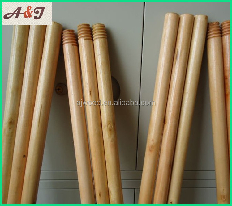 2 times varnishing eucalyptus mop wood handle, broom wooden stick