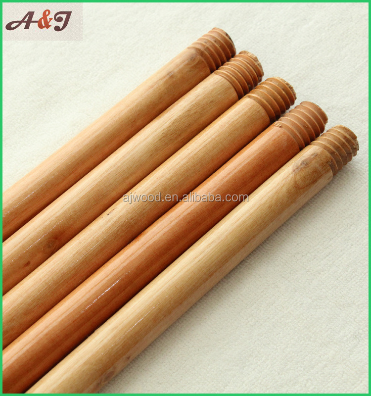 2 times varnishing eucalyptus mop wood handle, broom wooden stick