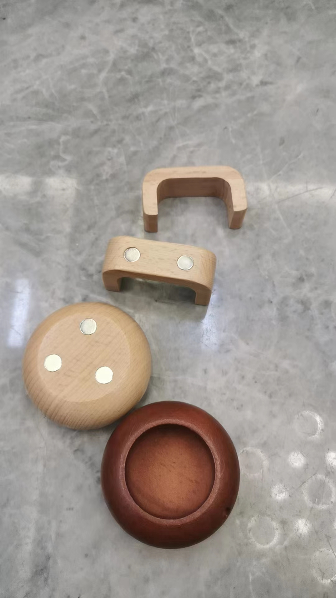 Accessories Wooden Coffee Cup Pull Handle Factory Direct Supply Wood Hardware Wooden Modern Furniture Handle & Knob as Request