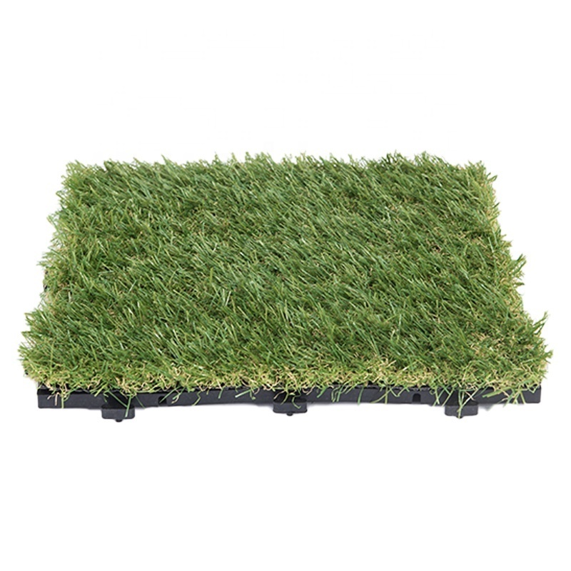 Wholesale artificial plant grass DIY deck tiles waterproof garden patio balcony decoration interlocking tile