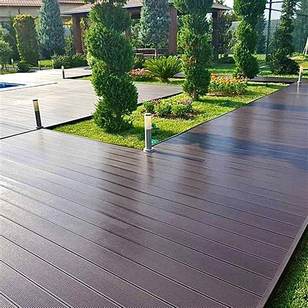 UV Protect Wood Plastic Composite Decking Floor WPC decking Veranda Composite Decking Balcony Floor Tiles WPC