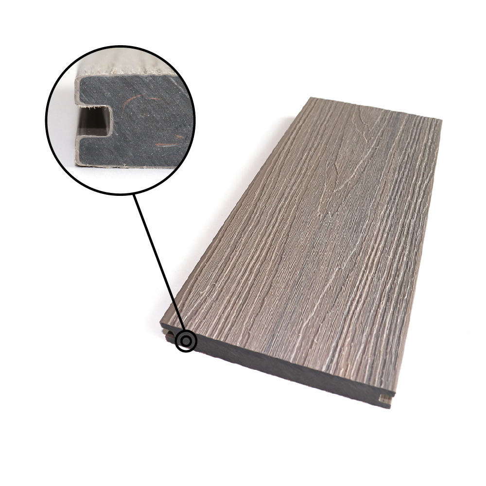 Anti UV Outdoor Solid Waterproof High Strength FSC Wooden  Certified  WPC Wood Plastic Composite Decking Of Double Colors