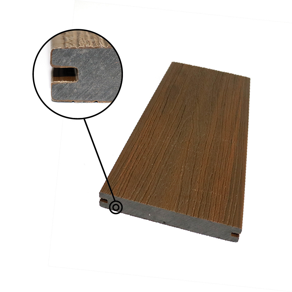 UV-Stable Exterior Solid Waterproof Wooden High Strength CE Certified  WPC Wood Plastic Composite Decking Of Double Colors