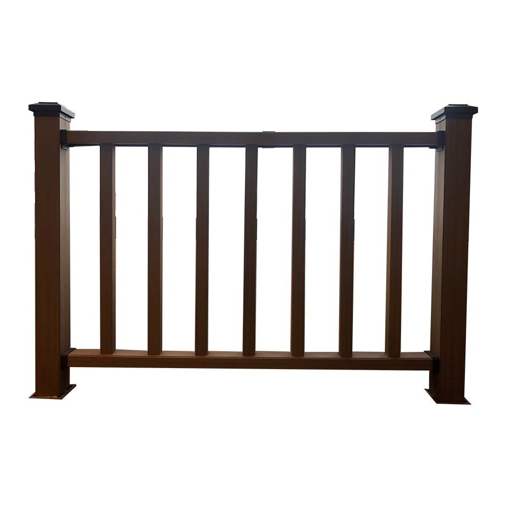 WPC Wood Plastic Composite Outdoor Staircase Decoration Railing Garden Engineered WPC Anti UV Natural  Armrest WPC Handrail