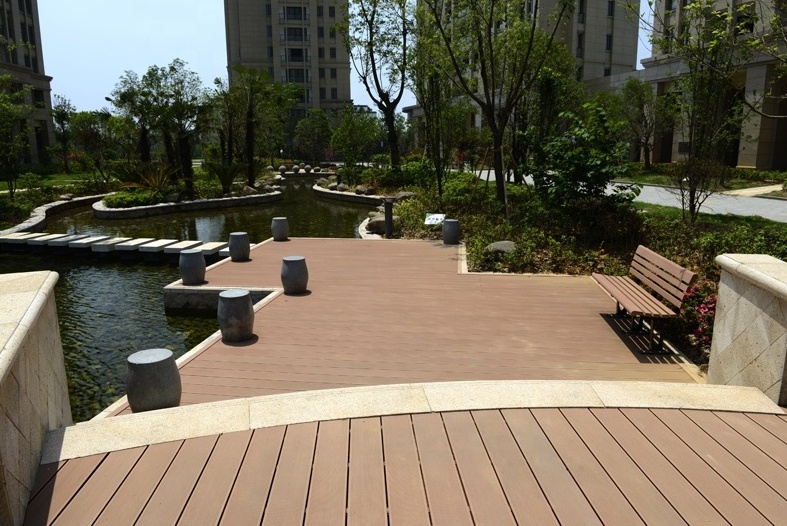 UV Protect Wood Plastic Composite Decking Floor WPC decking Veranda Composite Decking Balcony Floor Tiles WPC