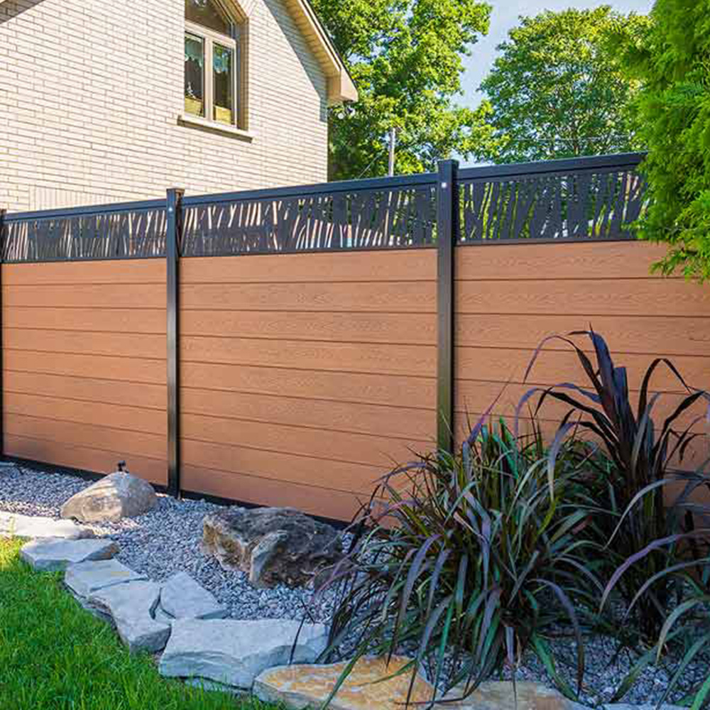 UK Britain Popular Cheap Price Outside Garden Farm Artificial Wood Fence Screen Outdoor Decorative Privacy Panels Fence Trellis