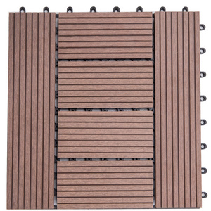 Anti slip waterproof and all weather resistant Interlocking compound wpc laminate flooring hardwood outdoor wooden flooring tile