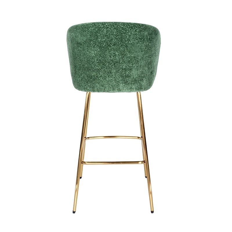 Modern Hot sales High Quality Linen Seat High Stools Furniture Bar Chair With golden legs