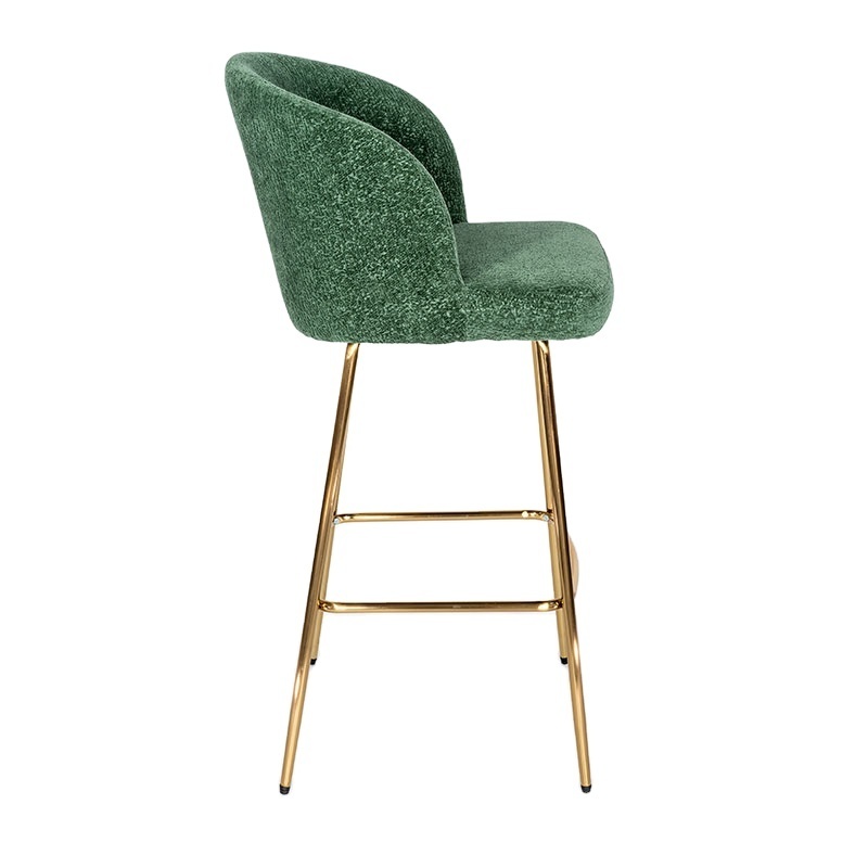 Modern Hot sales High Quality Linen Seat High Stools Furniture Bar Chair With golden legs