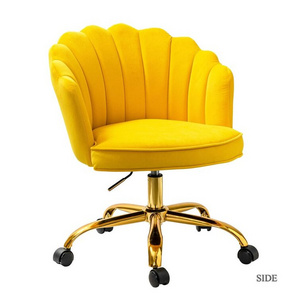 Manufacturer Direct Sale Yellow  Accent Chair High Quality Velvet Taks Chair for Home Office