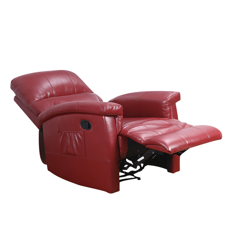 Newest Design Electric Red Leather Adjustable Reclining Comfortable Recliner Chair Sofa