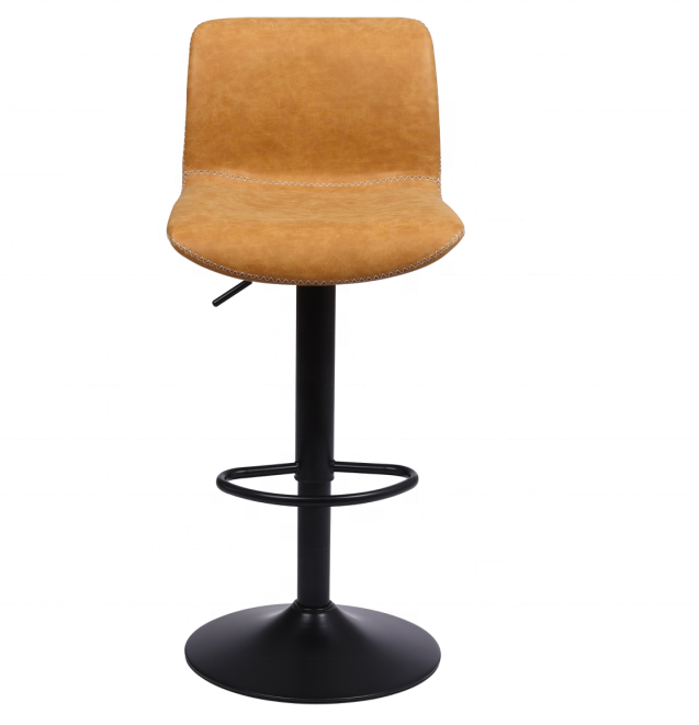 American style high-quality Crazy Horse Peel 360 degree rotatable counter stool bar chair