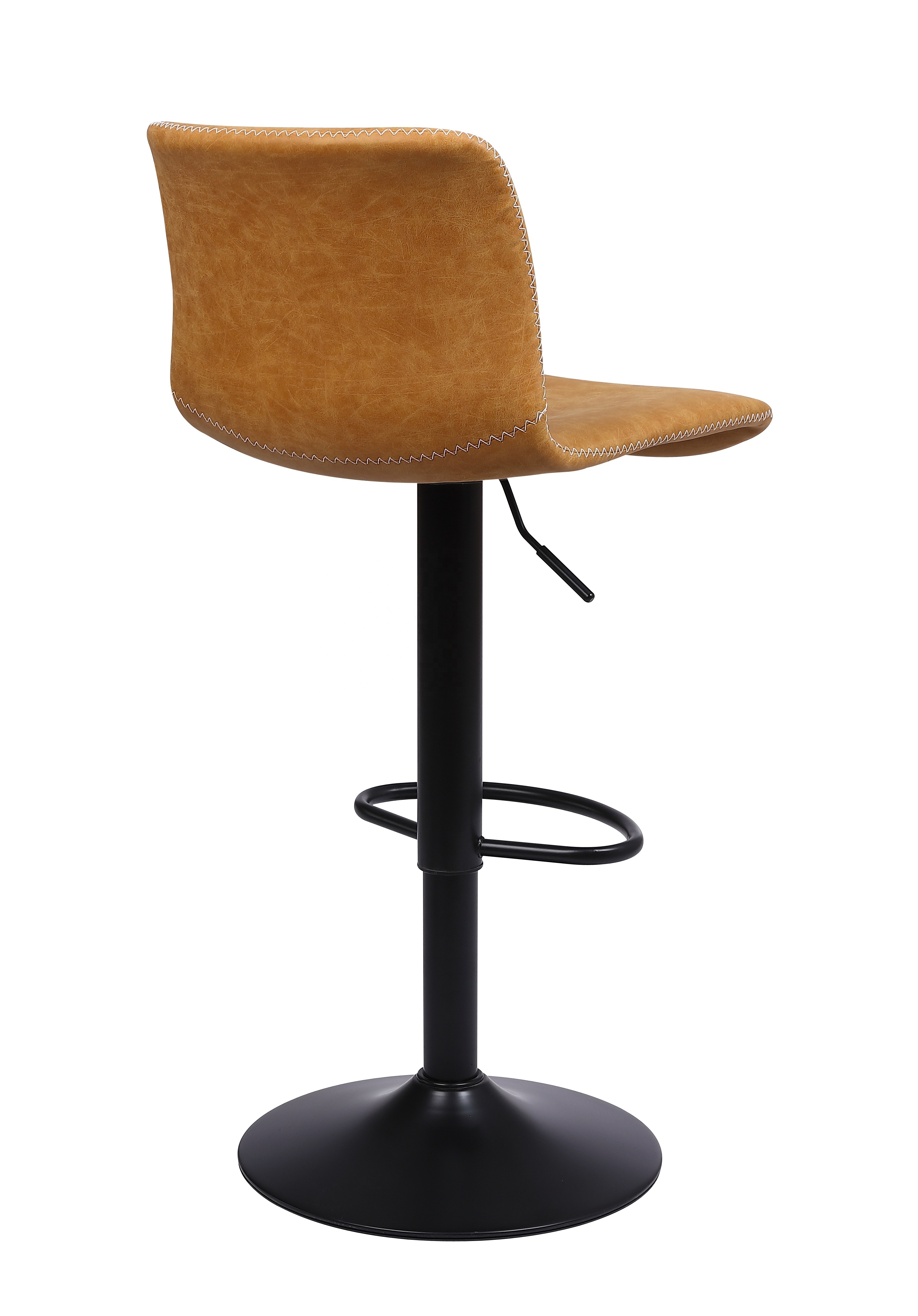 American style high-quality Crazy Horse Peel 360 degree rotatable counter stool bar chair