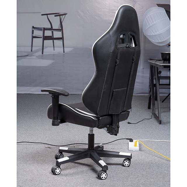 High quality Office Furniture Lumbar Support and Headrest Cushion Reclining Adjustable Armrest Racing Black Gaming Gamer Chair