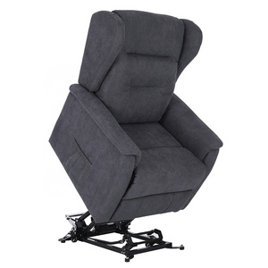 Double Motor Lift Chair  Electrical Recliner Linen Material with Wheels