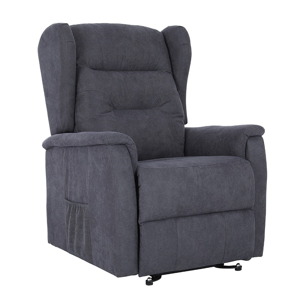 Double Motor Lift Chair  Electrical Recliner Linen Material with Wheels