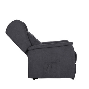 Double Motor Electrical Lift Massage Linen Fabric Massage Recliner Chair with Wheels for Living Room