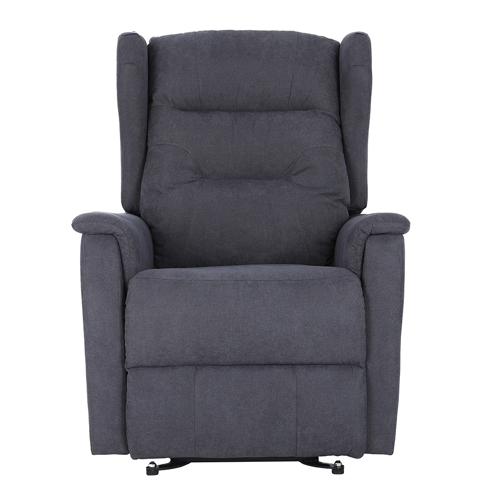 Double Motor Electrical Lift Massage Linen Fabric Massage Recliner Chair with Wheels for Living Room