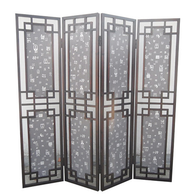 Decorative Art Wood Room Divider Folding Privacy Screen Room Divider Freestanding Partition Wall Dividers