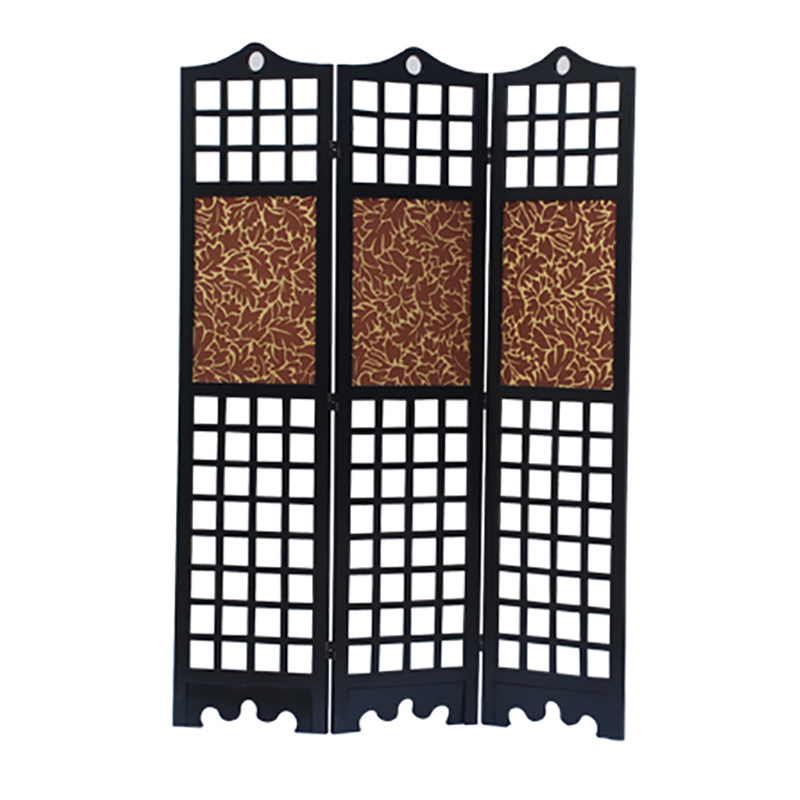 Floor 3 panels wooden screen living room partition floor to ceiling wooden screen