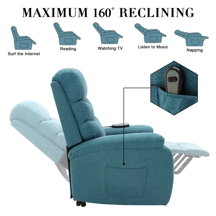 Living Room Fabric Modern Massage Recliner Arm Chair