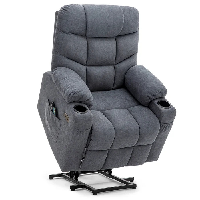 Power Lift Assist Standard Recliner chair with swivel massage