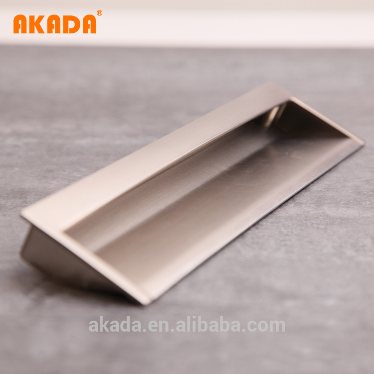 Metal Shower Hidden Drawer Pull ,Recessed Furniture Hardware Concealed Cabinet Handle