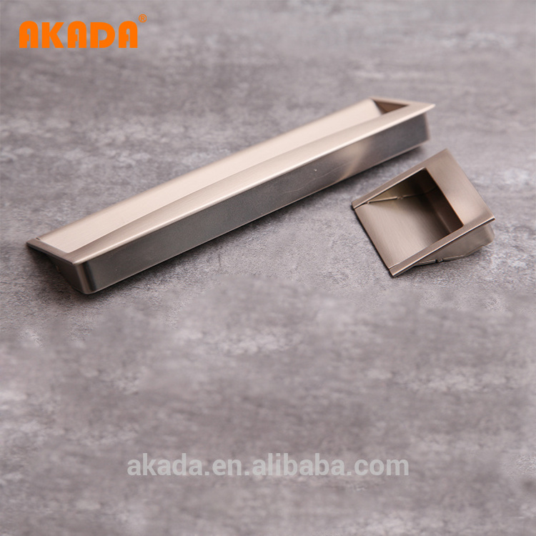 Metal Shower Hidden Drawer Pull ,Recessed Furniture Hardware Concealed Cabinet Handle