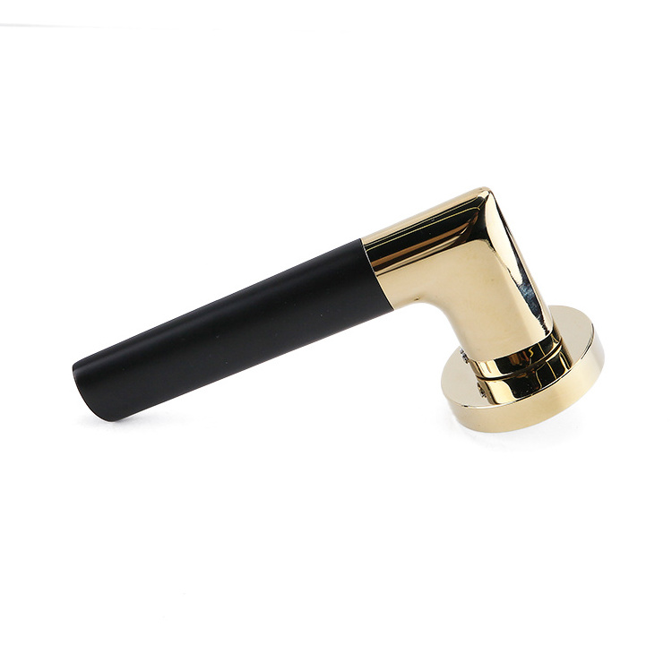 luxury door handle black and gold interior door handle with lever lock