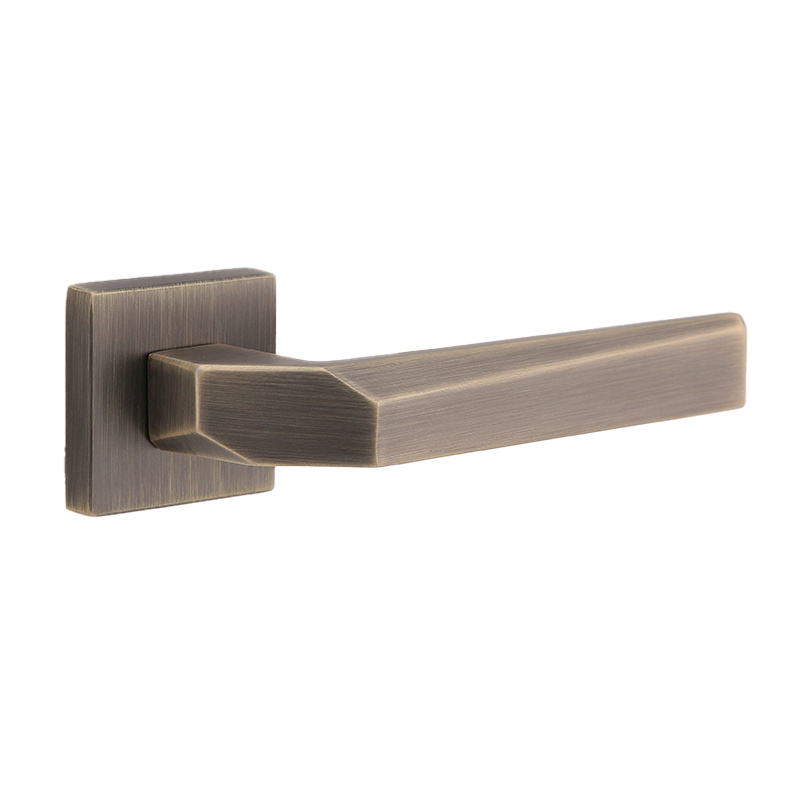 AKADA Zinc Alloy Gold Brass Matt Handle Lever Wooden Door Window Interior Room Handle Square Latch