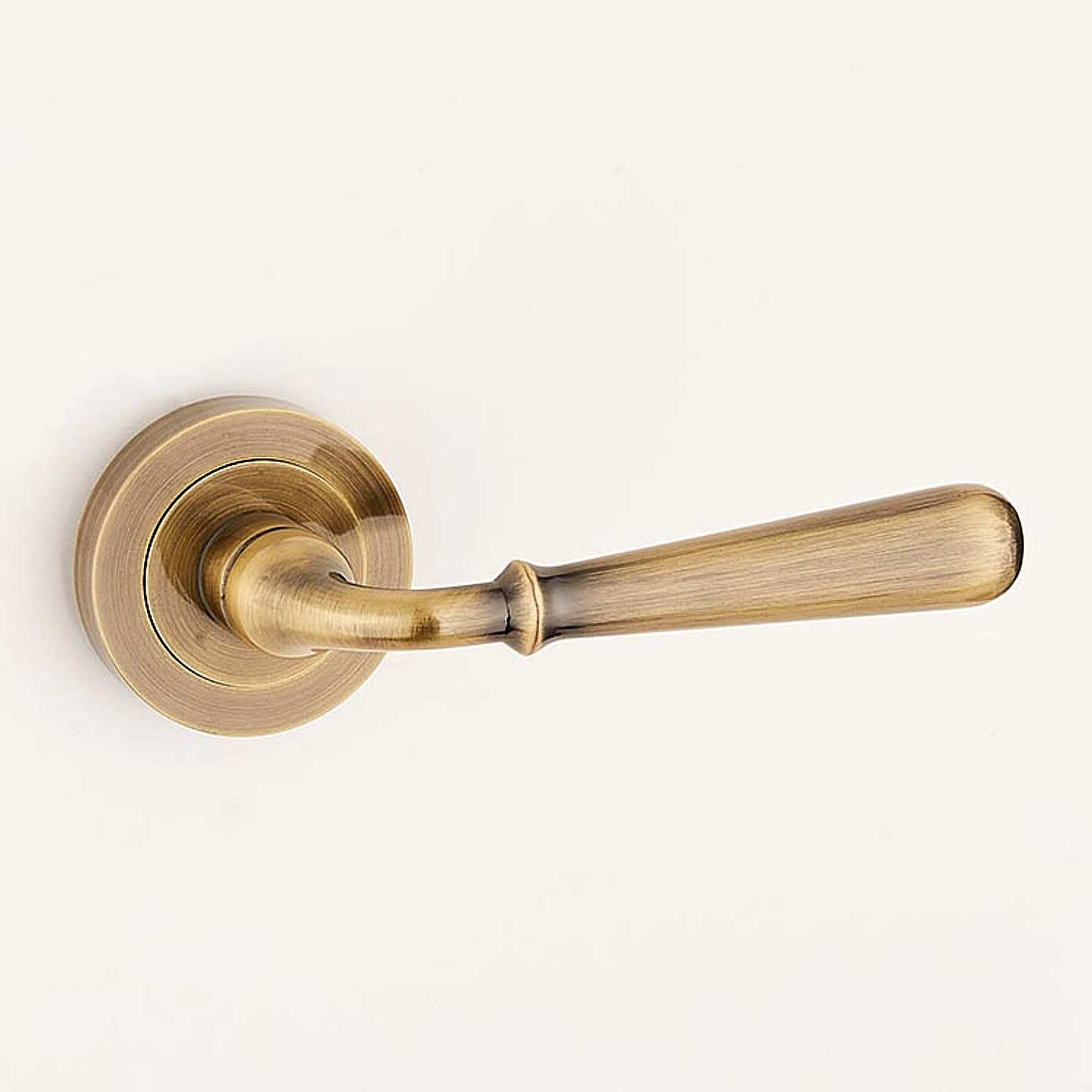 Aluminum Retro Style Matt Antique Brass Lever Door Handle for Projects office building