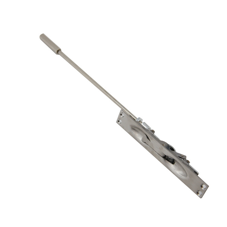 Stainless Steel Top Or Bottom Fire Rate Manual Flush Bolt With Extension Rod Lock For Metal Doors