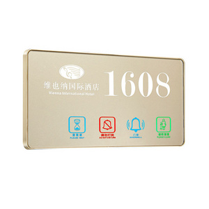 2023 Luxury Style LCD Screen Touch Operation Hotel Room Door Number Plate