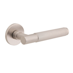 Russia Market European Iron Knurled Door Lock Handle On Aluminum Rose