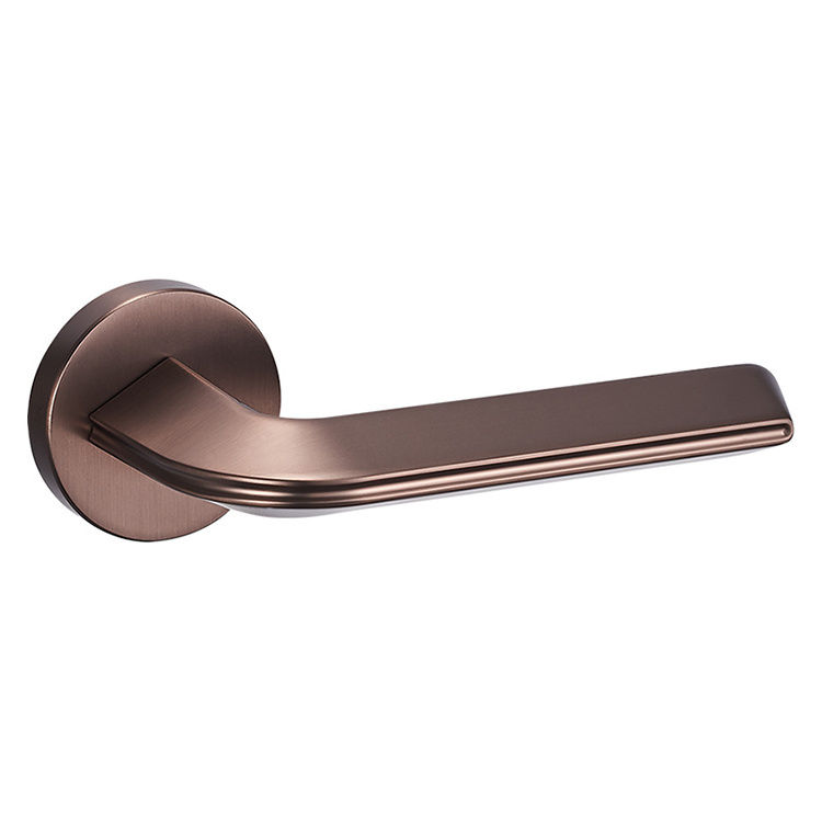 AKADA door hardware black interior lever  handle zinc material door handles wooden door handle from home