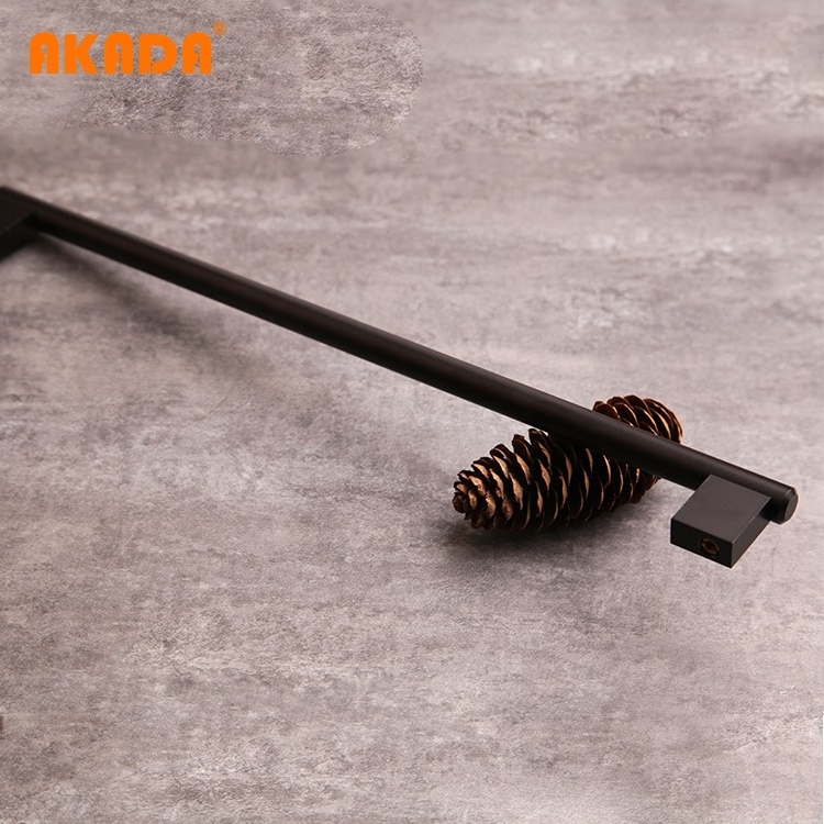 AK2759 AKADA Aluminum Black Color Modern Tube Bar Cabinet Handles and Knobs ZAMAK Contemporary Furniture Handle Kitchen Handles