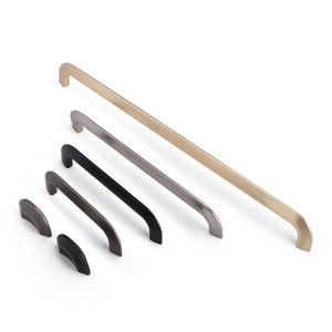 AKADA Modern Black Gold Cupboard Furniture Wardrobe Drawer Knobs Pull Kitchen Handles For Cabinets