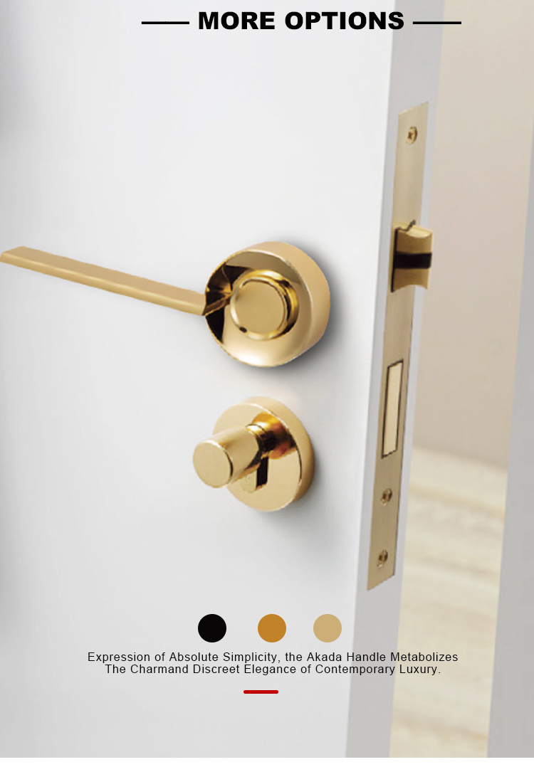 AKADA Luxury Modern Design Interior Door Handle Lever Bedroom Door Knobs For House