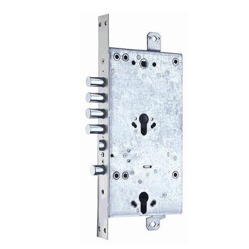 Full steel latch with double cylinder gear structure armored security door lock