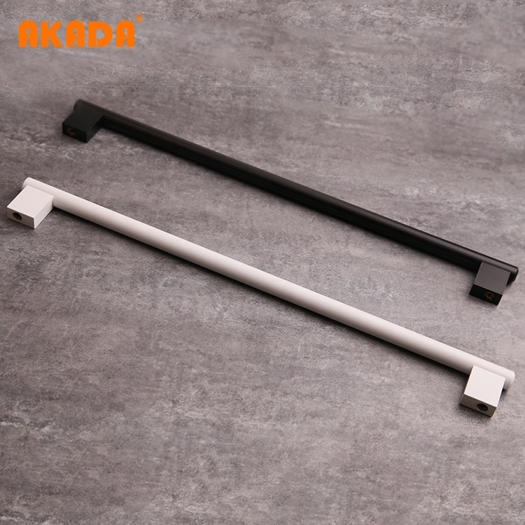 AKADA New Arrival Hardware Kitchen Furniture Handles Cabinet Handle 2019 in Black and White Color Free Dining Room Customized