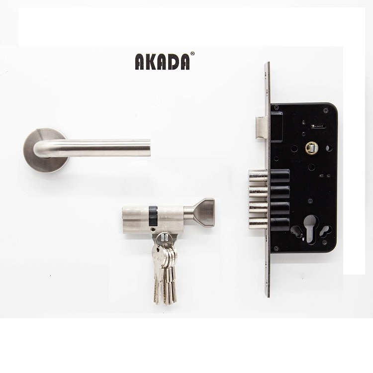 AKADA 50mm 60mm heavy duty security door lock mortise lock for armor doors and security doors