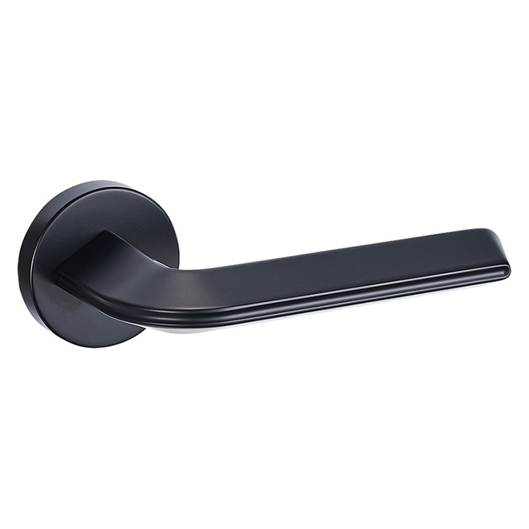 AKADA door hardware black interior lever  handle zinc material door handles wooden door handle from home