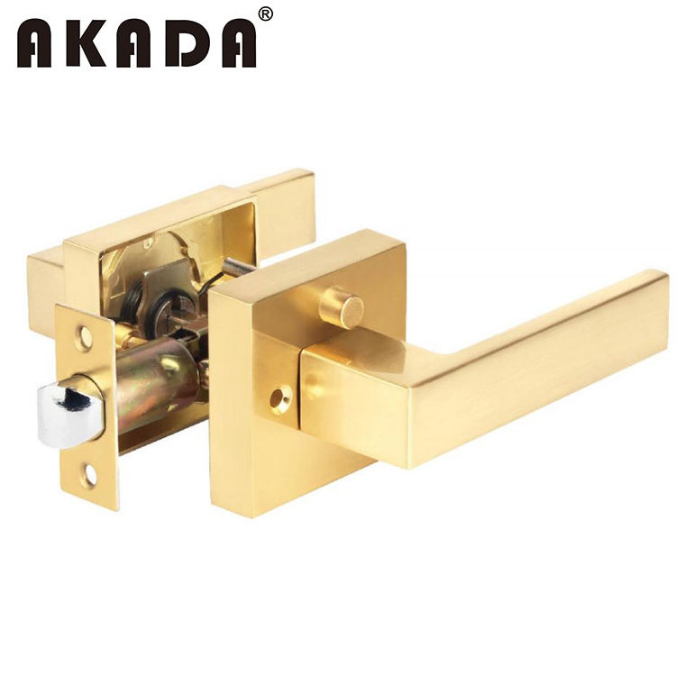 Akada Solid door handle for interior doors Front back door Levers cylinder latch Bedroom Wooden gate locks