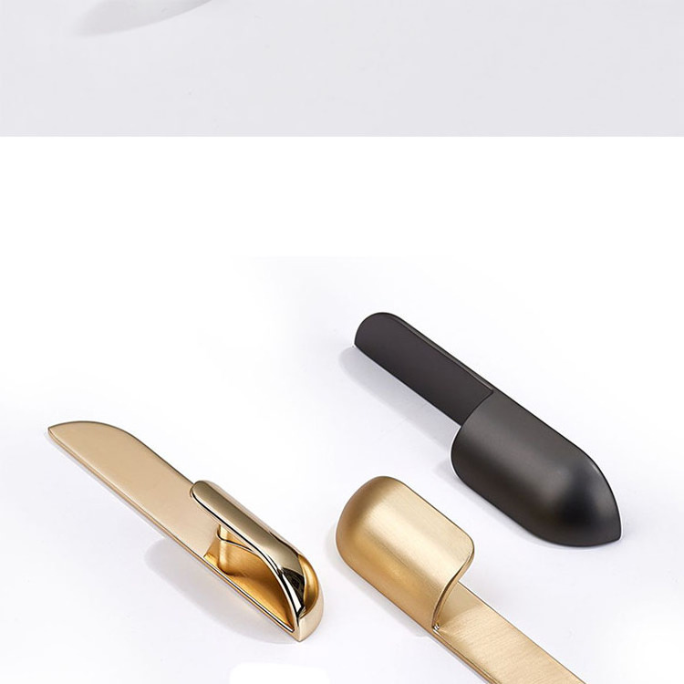 Gold handle drawer pull black cabinet handles pull furniture handle for home kitchen zinc alloy drawer cabinet