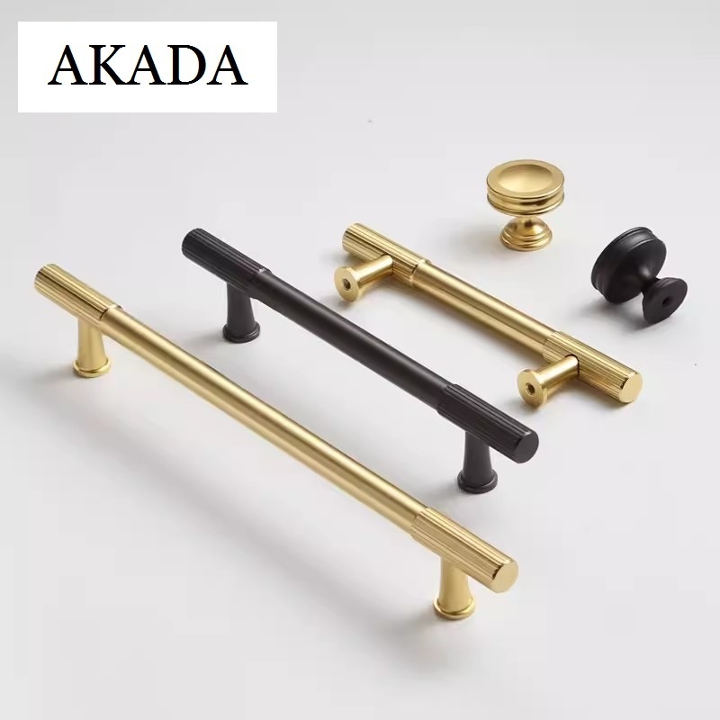 High Quality Kitchen Wholesale Vintage Antique Bronze Gold Pull Black Hardware Cupboard Cabinet Door Drawer Handle For Furniture