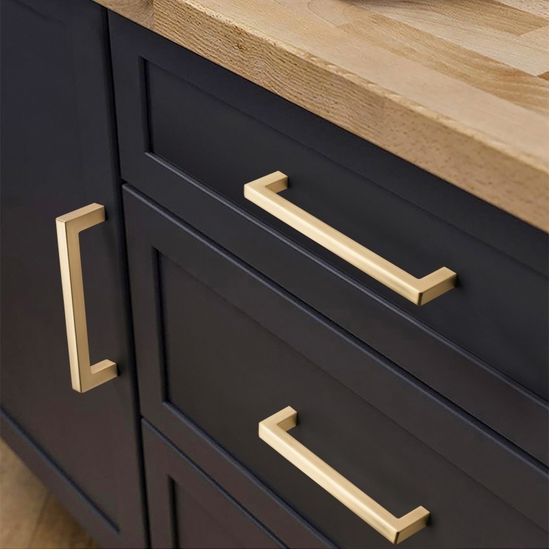 Modern Rustic Kitchen Drawer Accessories Hardware Bedroom Furniture Handles Cabinet Pull Wardrobe Long Gold Black 320mm ZINC